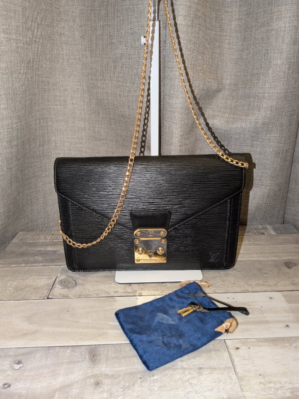 Authentic Louis Vuitton Epi Sellier Pochette Clutch Shoulder Bag Vintage - Picture 8 of 17